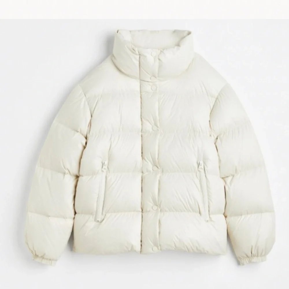NWT • H&M • White Zip Up Puffer Coat - Picture 11 of 12